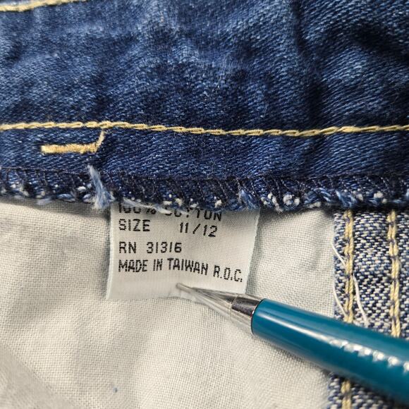 Vintage Jean de Paree Women's Jeans Pleated size 11/12 High Waist Straight Leg - Picture 13 of 14